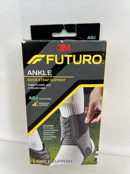 3M FUTURO Ankle Quick Strap Support Size: Adjustable Color: Black  #47736