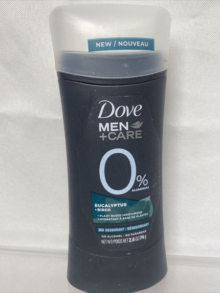 Dove Men+Care Refreshing Eucalyptus + Birch Plant Based Deodorant 0% Aluminum