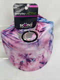 Scunci Everyday Active Comfy Stretch sporty Visor Headwrap & Elastic Purple Pink