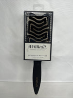 The Hair Edit Detangle & Massage Flexible Vent Brush Lightweight Black
