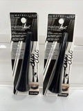 (2) Maybelline Eyestudio 500 Black Master Duo Liquid Liner Lacquer Long Wear
