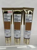 (3) Loreal Age Perfect 120 Almond Radiant Serum Foundation Sunscreen 1.0floz