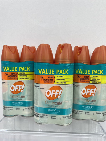XX (6) OFF Family Care Insect Repellent I Smooth & Dry Bug Spray 6x 4oz