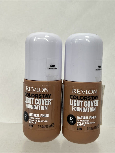 (2) Revlon 510 cappuccino ColorStay Light Cover Liquid Foundation COMBINE SHIP