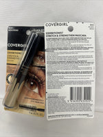 (2) Covergirl 805/810 BLACK Brown Exhibitionist Stretch & Strengthen Mascaras