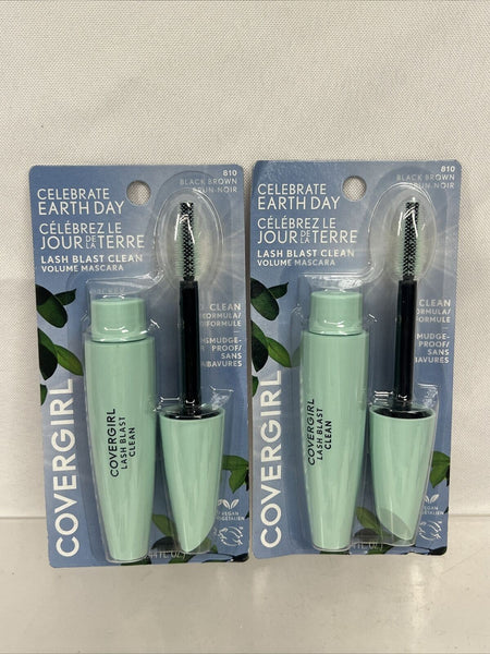 (2) COVERGIRL 810 Black Brown Lash Blast Clean Volume Mascara