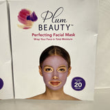 (2) PLUM BEAUTY PERFECTING FACIAL MASK REUSABLE Face Serum Eye Silicone Wrap