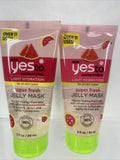 (2) Yes To Watermelon Light Hydration Super Fresh Jelly Mask 3 Ounce