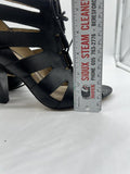 9 BCBGeneration PL-Giles Caged Lace Black Ankle Boot Sandal 4” Heel Open Toe