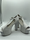 jeffrey campbell 9 M Havana Last platform white open toe High Heel Platform 5”