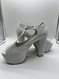 jeffrey campbell 9 M Havana Last platform white open toe High Heel Platform 5”
