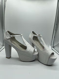 jeffrey campbell 9 M Havana Last platform white open toe High Heel Platform 5”