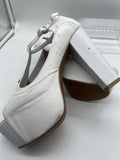 jeffrey campbell 9 M Havana Last platform white open toe High Heel Platform 5”