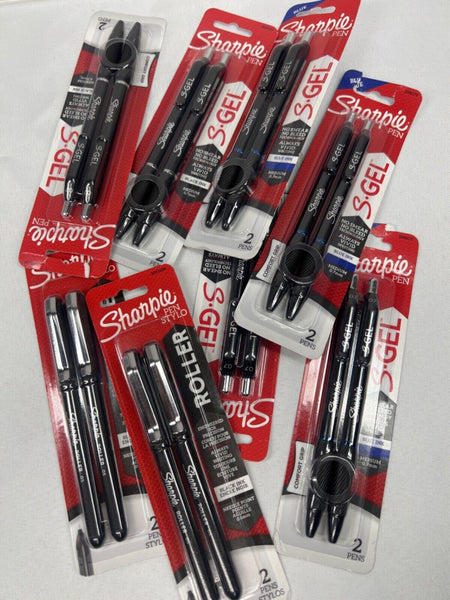 Sharpie Roller S-Gel BLACK or BLUE Ink  YOU CHOOSE Buy More Save& Combine Ship