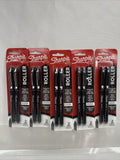 (5) Sharpie 2093200 Black Retractable Needle Point Tip Rollerball Pen 2pk 10ttl