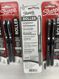 (5) Sharpie 2093200 Black Retractable Needle Point Tip Rollerball Pen 2pk 10ttl