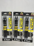 (3) PILOT BOLD 1.0 MM G2 Premium Gel Roller Ball Pen Black Ink 2pk COMBINE SHIP!