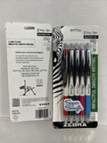 (2) Zebra Pen Z-Grip Flight Ballpoint Pen Bold Point 1.2mm Assorted Colors  5Pk
