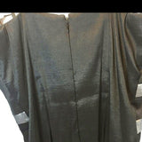 Betsey & Adam Ruffled bodycon cocktail dress Black & Silver Rib 10