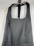 Cache Sz 10 Black Satin Halter & Mini Dress Slit Club Evening Comfy