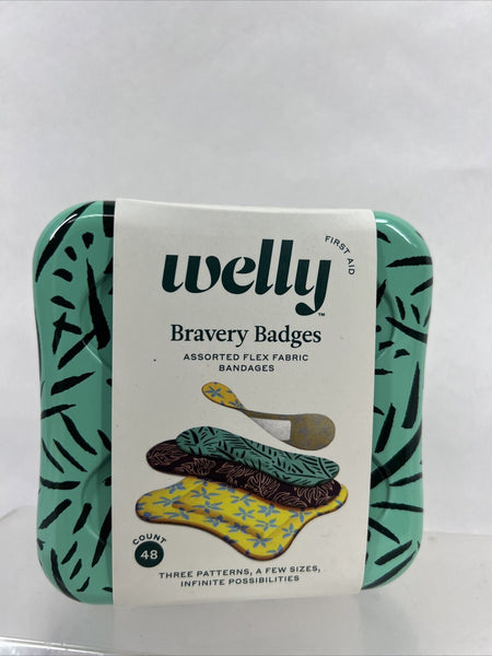 Welly bravery badges Human Repair First Aid Kit  Fabric Bandages 48ct Large