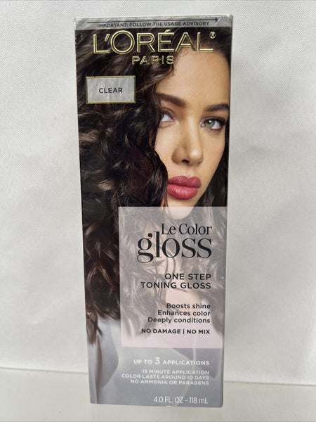 Clear L'Oreal Le Color Gloss 1 Step Toning Gloss Deeply Conditions