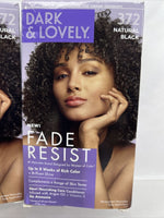 (2) Dark and Lovely 372 Natural Black SoftSheen-Carson ￼ Hair Color Fade Resist