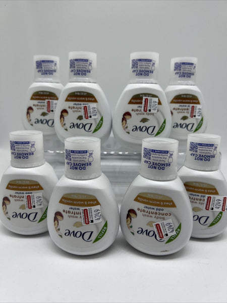 (8) Dove Body Wash Concentrate Add Water Refill SHEA & WARM VANILLA 4oz