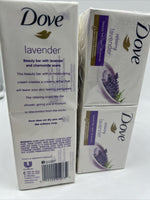 (2) Dove Relaxing Lavender Beauty Bar Lavender & Chamomile Scent 3.75oz 6 each