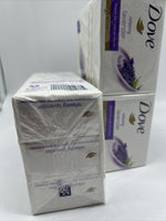 (2) Dove Relaxing Lavender Beauty Bar Lavender & Chamomile Scent 3.75oz 6 each