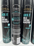 (5) Loreal Lock it Bold Control Hair Spray Quick Dry Extra Strong Hold #4
