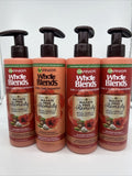 (4) Garnier Whole Blends 5 In 1 Curl Shampoo & Conditioner Hibiscus Shea 12oz