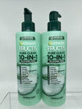 (2) Garnier Fructis Pure Clean 10 in1 Care Style Leave In Creme Conditioner 12oz