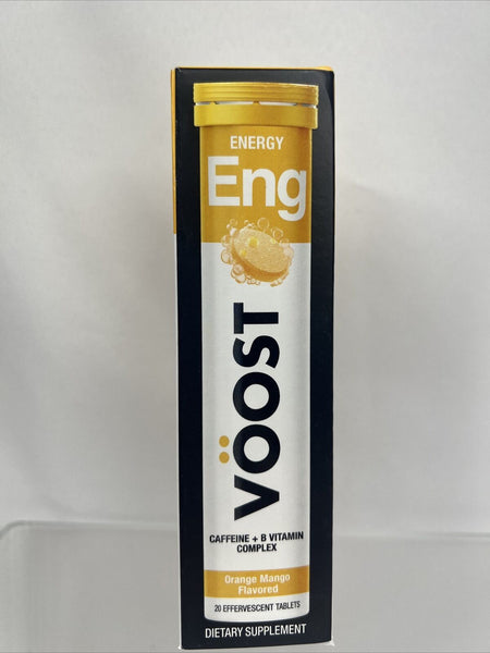 Voost Energy Effervescent Tablet Vitamin Drink Orange Mango 20ct 3/24COMBINESHIP