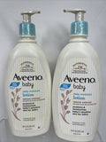 (2) Aveeno Baby Daily Moisture Fragrance- Free Hypoallergenic Lotion 18oz
