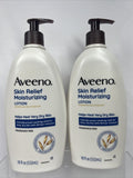 (2) Aveeno Relief Moisturizing Lotion Fragrance Free 18oz 6/24 COMBINE SHIP