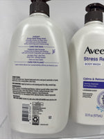 (2) Aveeno Stress Relief Body Wash with Oat, Calm & Relax Lavender Scent 33oz