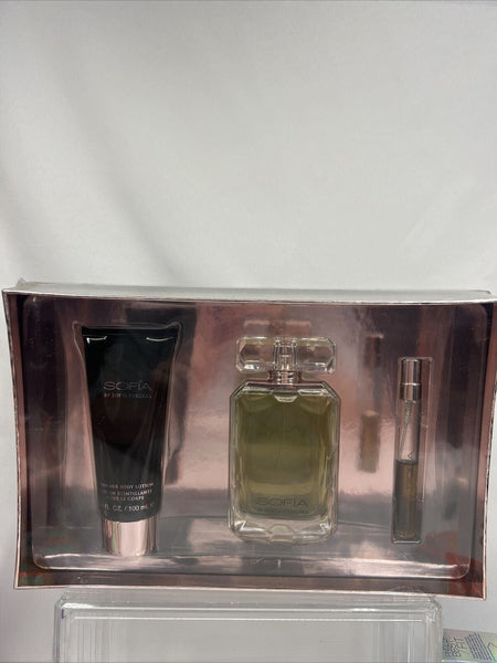 Sofia by Sofia Vergara Eau de Parfum 3pc Gift Set 1oz EDP, 3.4 oz Shimmer Lotion