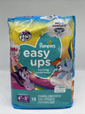 PAMPERS EASY UPS TRAINING UNDERWEAR 4T-5T 37+ Lb Jumbo Pack 18ct MY LITTLE PONY