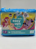PAMPERS EASY UPS TRAINING UNDERWEAR 4T-5T 37+ Lb Jumbo Pack 18ct MY LITTLE PONY
