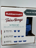 Rubbermaid TakeAlongs On the Go Food Storage 16pc Set ￼ Sandwich Snacker Twist S