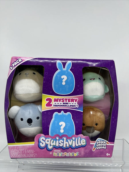 Squishmallow Squishville Mini Plush 6 Pk Down Under Squad Australian NIB Stuffed