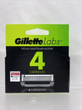 Gillette Labs 4 Blade Refill Cartridges Fits all Gillette Labs Razors NIB