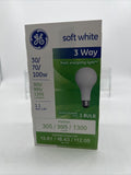 GE A21 97493 3-Way Soft White Light Bulb  30w 70w 100w General Purpose