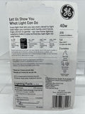 GE Decorative Light Bulb Bent-Tip 330 Lumen Clear 40 Watt 2Pk 66109 COMBINESHIP