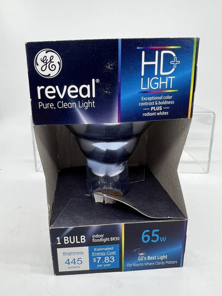 GE Reveal 65W Indoor Floodlights New Incandescent Bulbs 48692 BR30