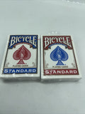 (9) New Sealed Deck of Bicycle Standard Face Poker Playing Cards 4 BLUE & 5 RED