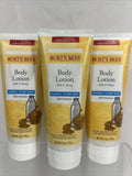(3) Burt's Bees Milk and Honey Body Lotion Normal To Dry Rich Moisture  6oz