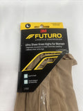 Large 3M Futuro Ultra Sheer Knee Highs Women Sock Compression Moderate COMBINESH