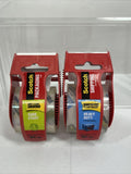 (2) 3M Scotch 1.88" x 800" Clear Package & Heavy Duty Mailing Tape w/ Dispenser